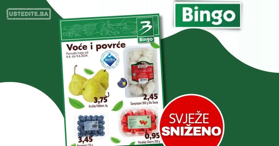 Bingo akcija SVJEŽA PONUDA 6-9.6.2024.