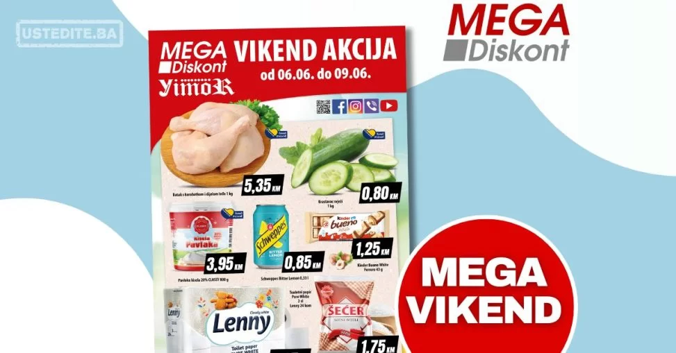 Mega Diskont vikend akcija 6-9.6.2024.
