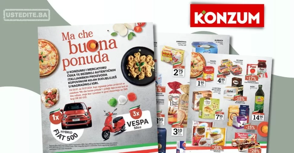 Konzum katalog ITALIJANSKI PROIZVODI 1-14.7.2024.