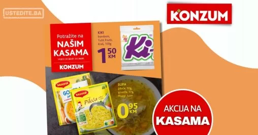 Konzum AKCIJA NA KASAMA 22-24.7.2024.