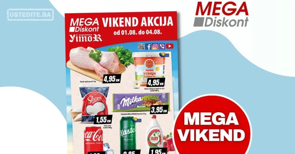Mega Diskont vikend akcija 1-4.8.2024.