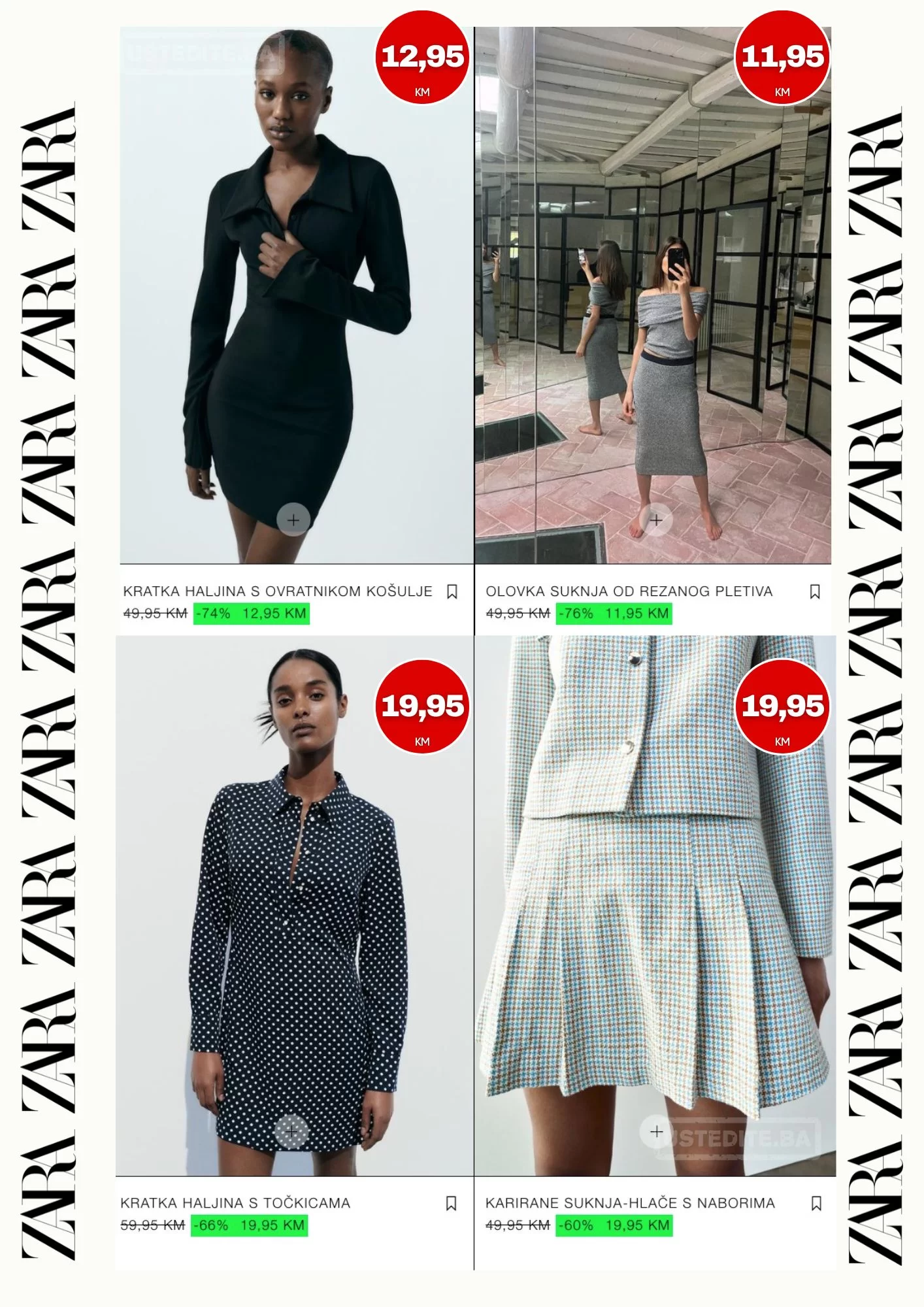 Zara SNIŽENJE - SVE DO 19,95 KM - avgust 2024.