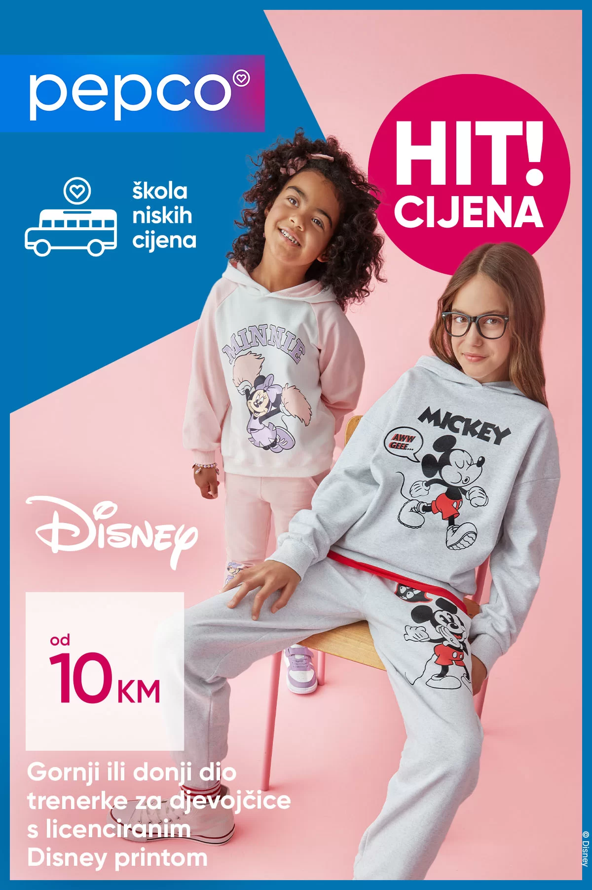 Pepco NOVA kolekcija Disney, komadi već od 5 KM - sniženje do 21.8.2024.