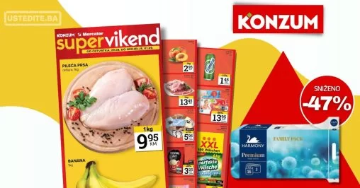Konzum vikend akcija 29.8-1.9.2024.