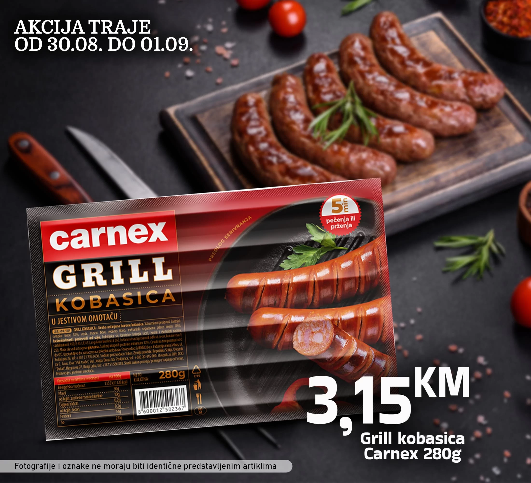 Kort vikend akcija 30.8-1.9.2024.