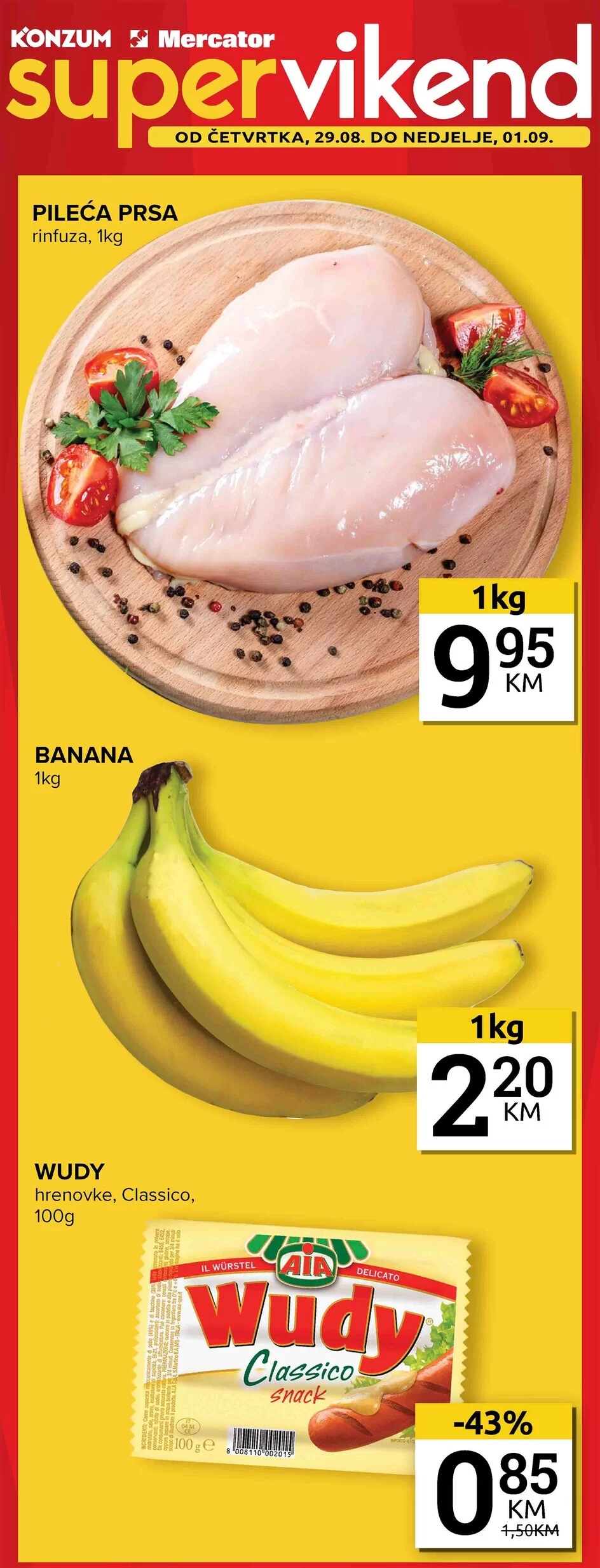 Konzum vikend akcija 29.8-1.9.2024.