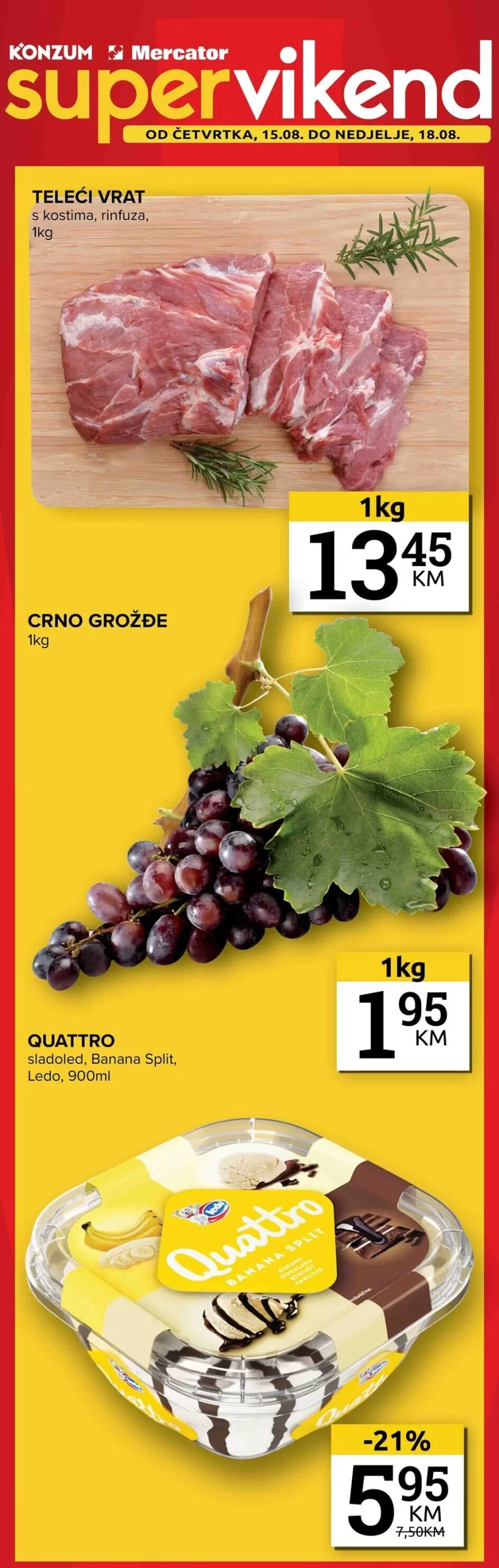 Konzum vikend akcija 15-18.8.2024.