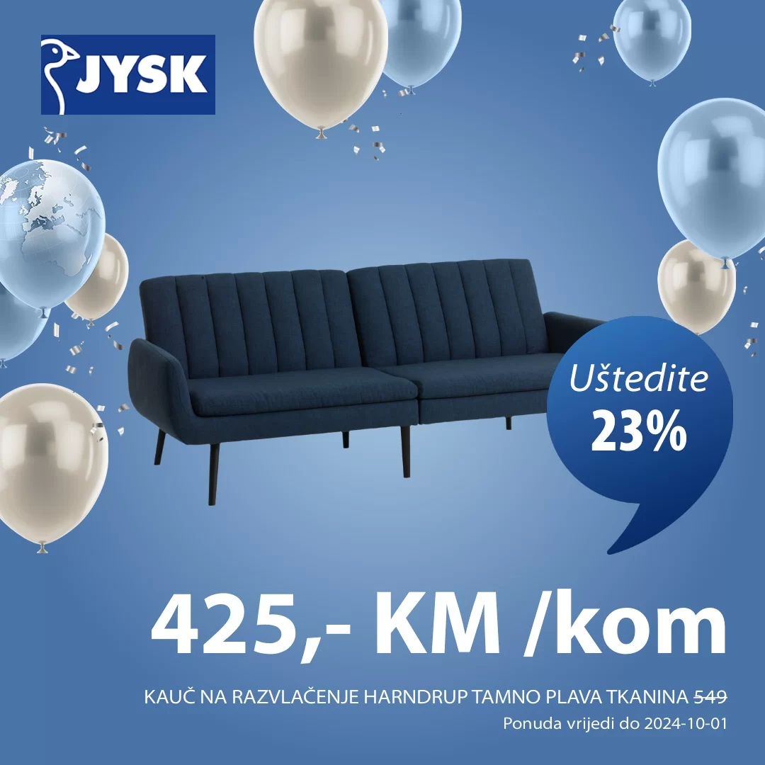 Jysk SNIŽENJE do 41% - septembar/oktobar 2024.