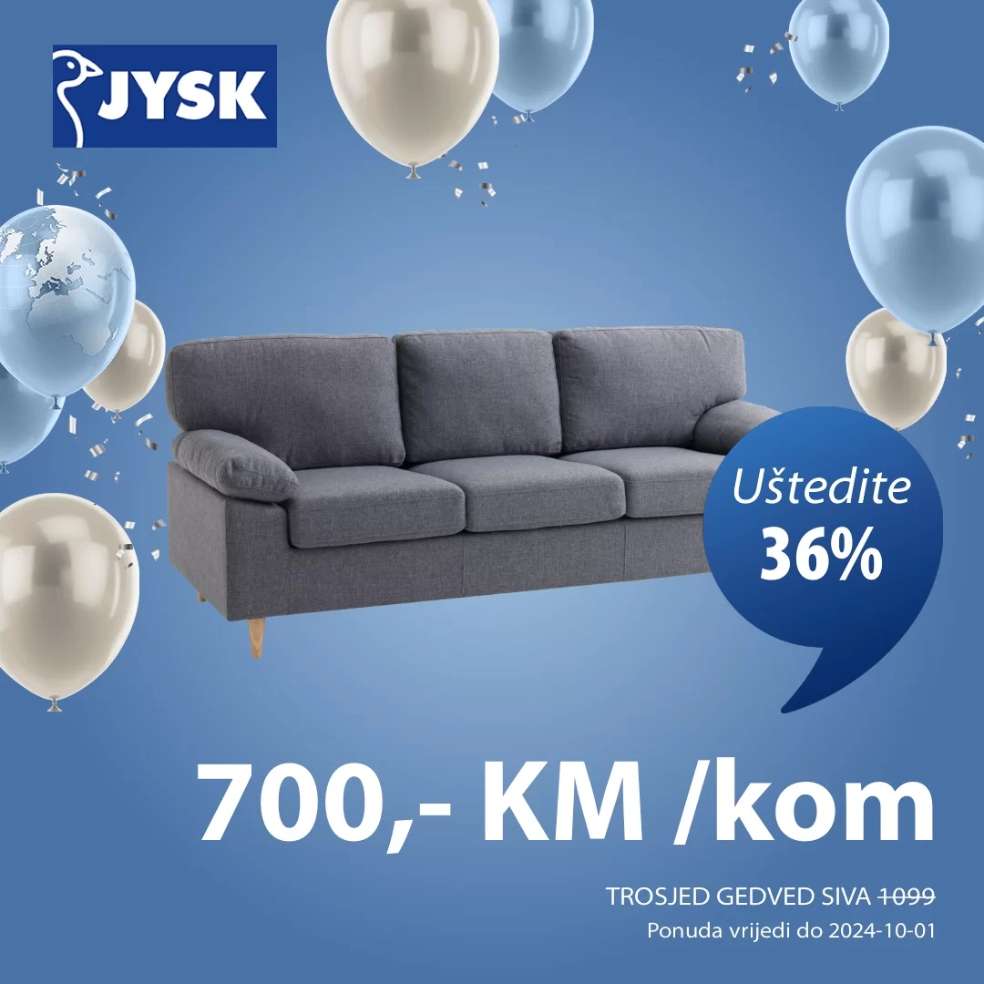 Jysk SNIŽENJE do 41% - septembar/oktobar 2024.