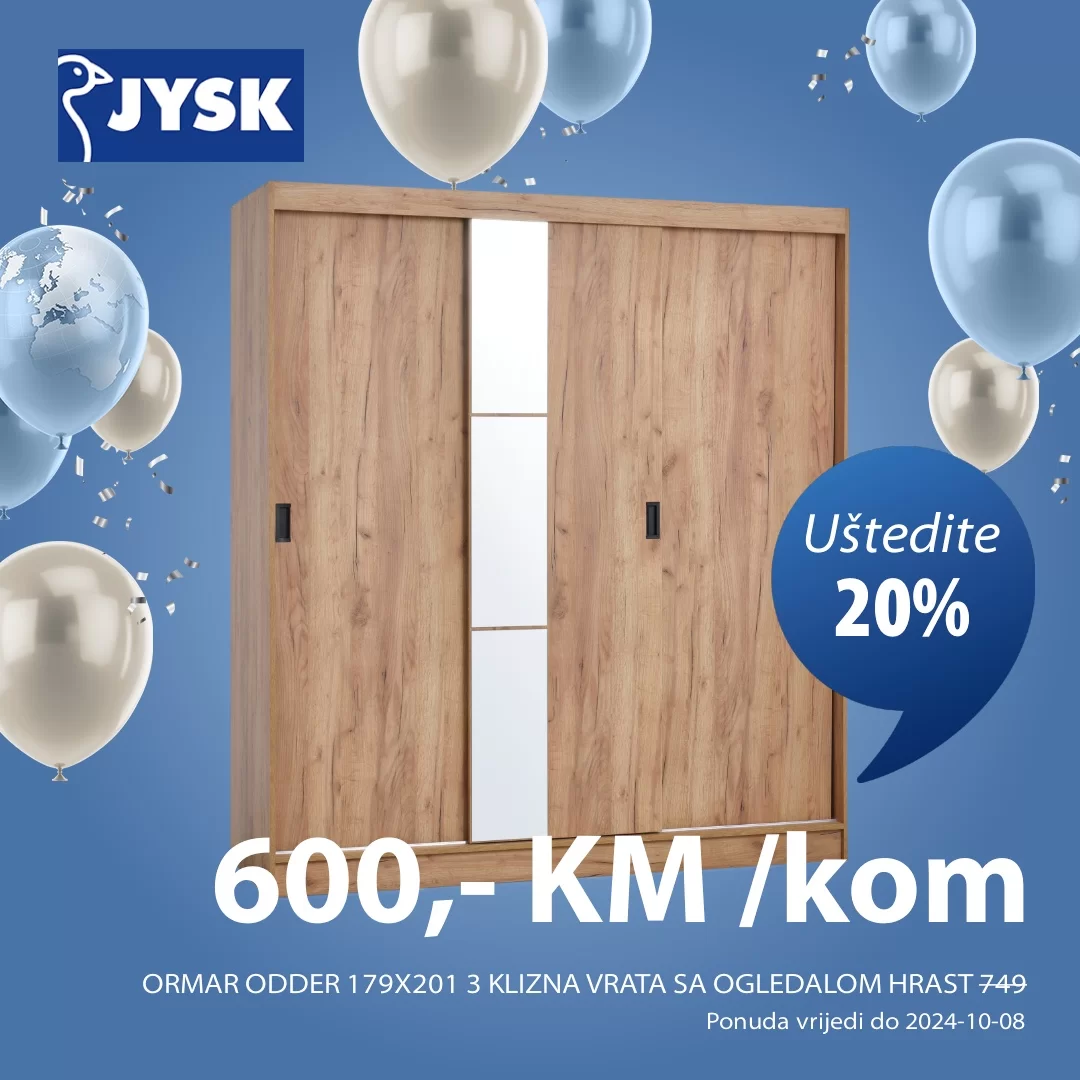 Jysk SNIŽENJE do 41% - septembar/oktobar 2024.