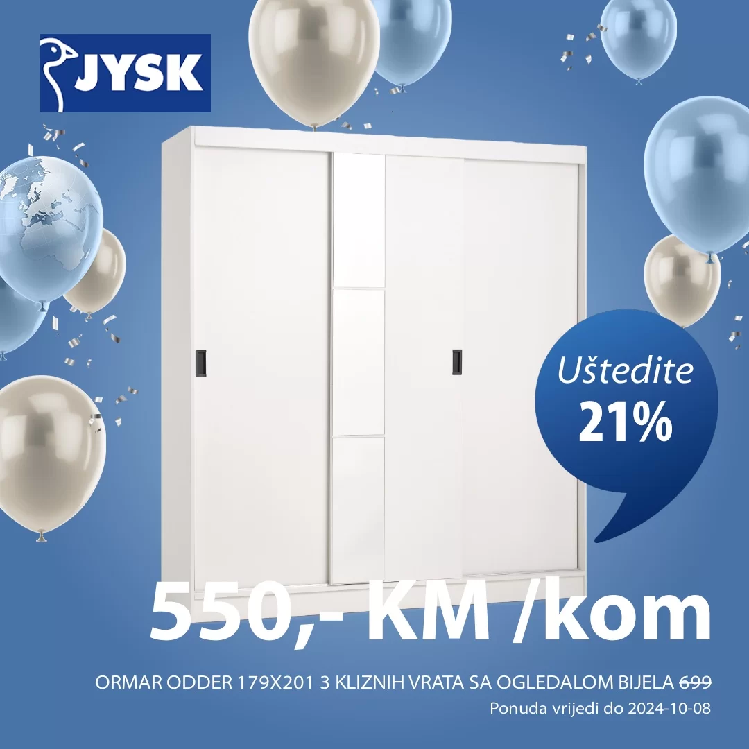 Jysk SNIŽENJE do 41% - septembar/oktobar 2024.