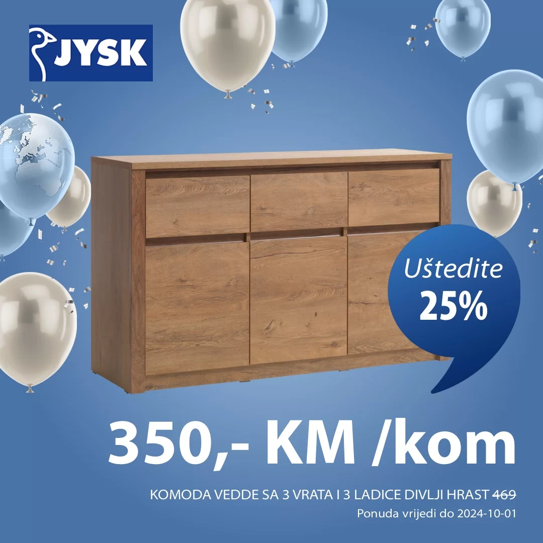 Jysk SNIŽENJE do 41% - septembar/oktobar 2024.