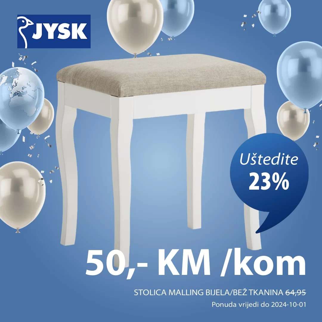 Jysk SNIŽENJE do 41% - septembar/oktobar 2024.