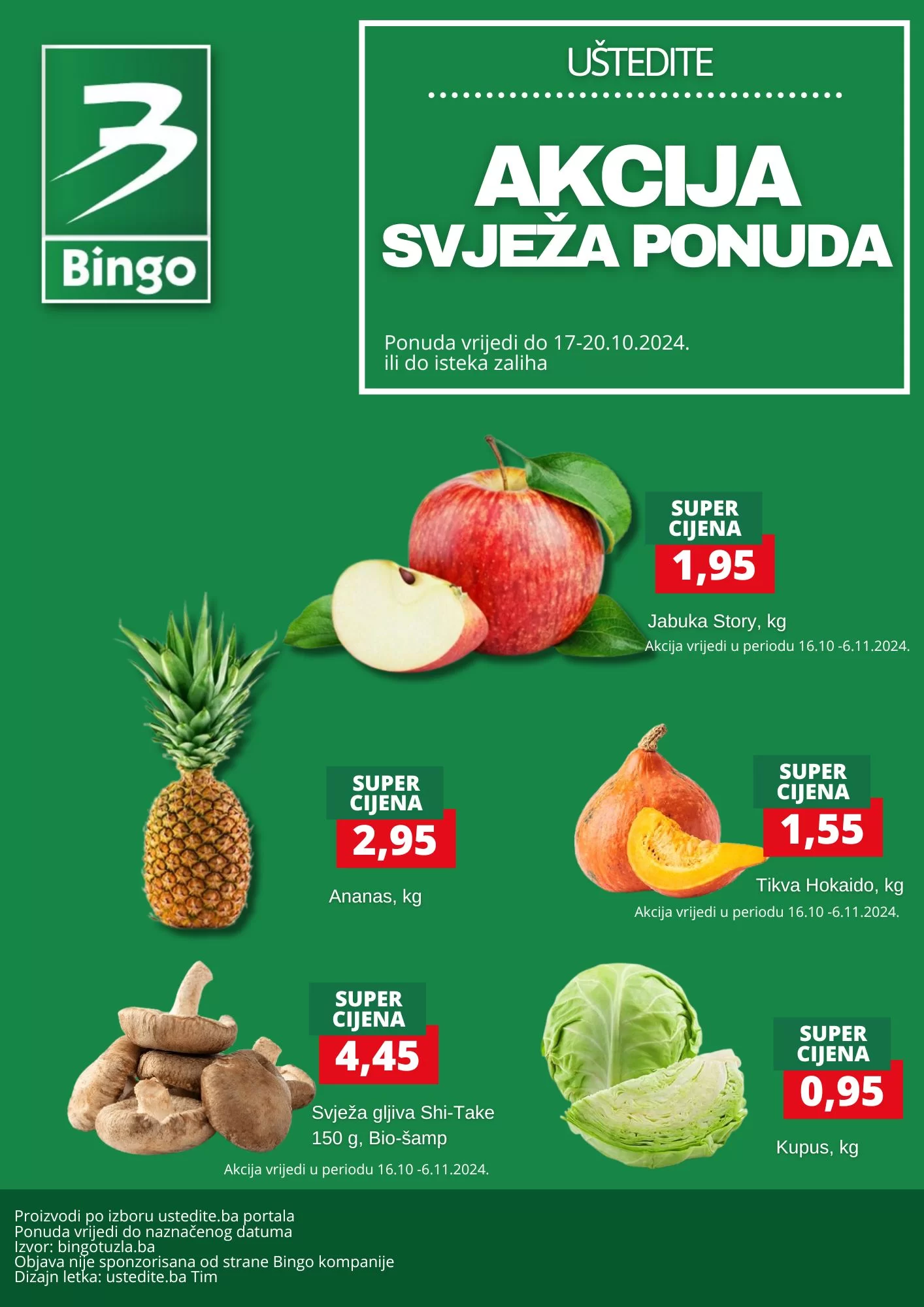 Bingo akcija SVJEŽA PONUDA 17-20.10.2024.