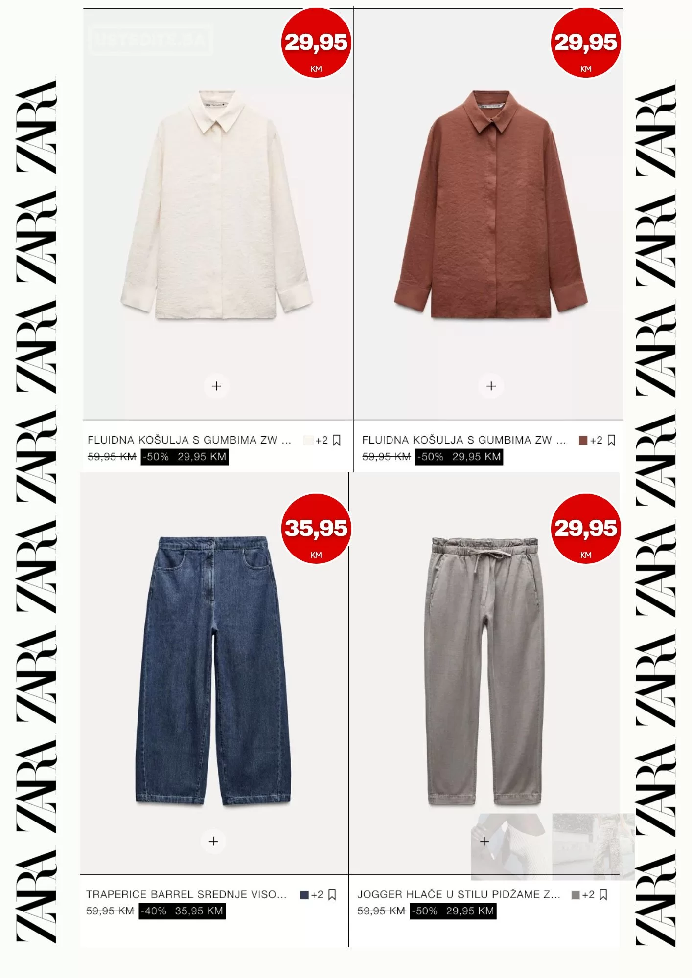 Zara SNIŽENJE do 50% - oktobar 2024.