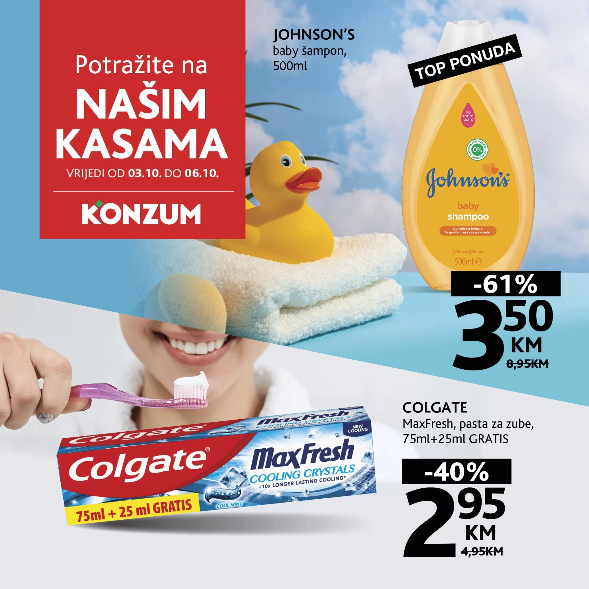 Konzum AKCIJA NA KASAMA 3-6.10.2024.