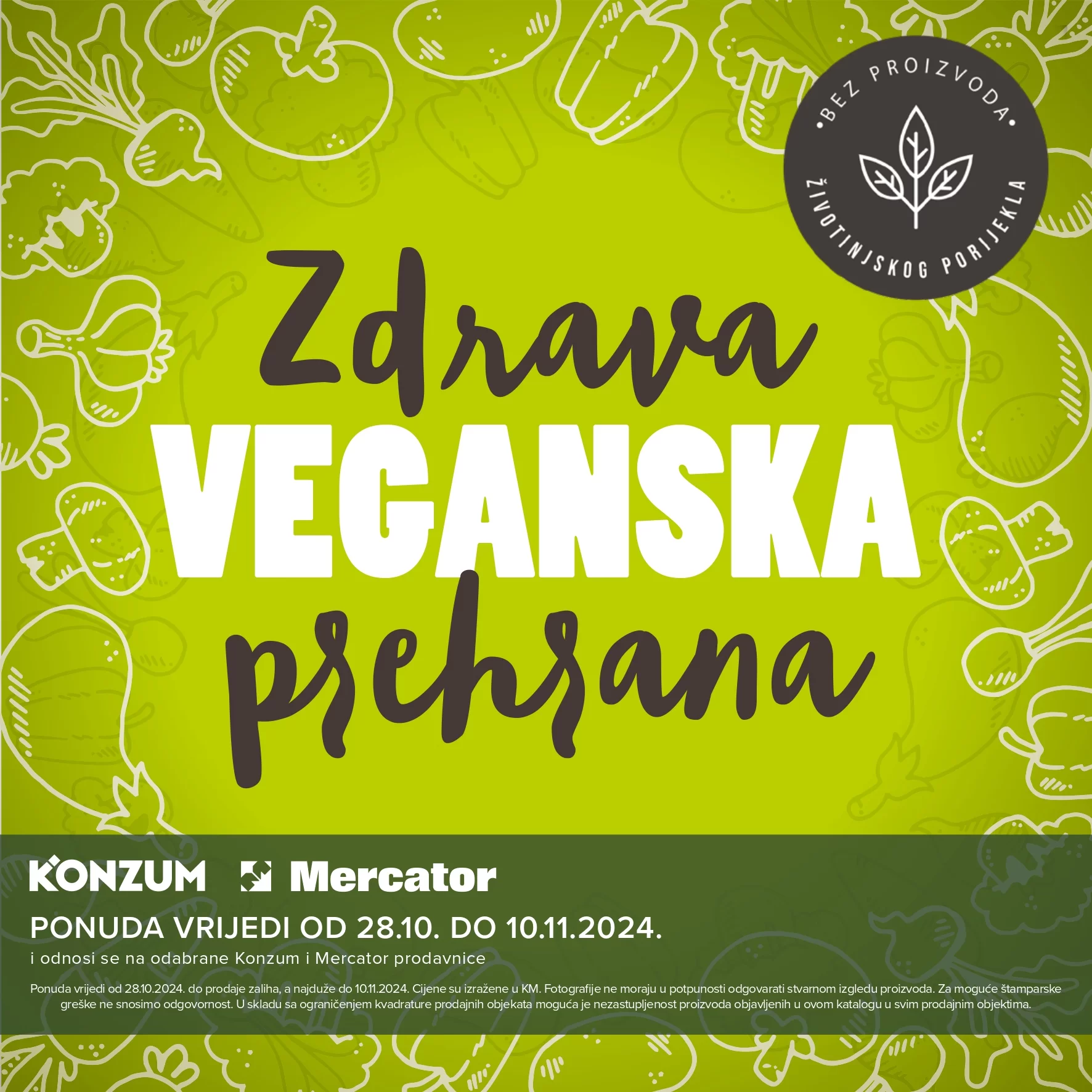Konzum katalog ZDRAVA VEGANSKA PONUDA 28.10-10.11.2024.
