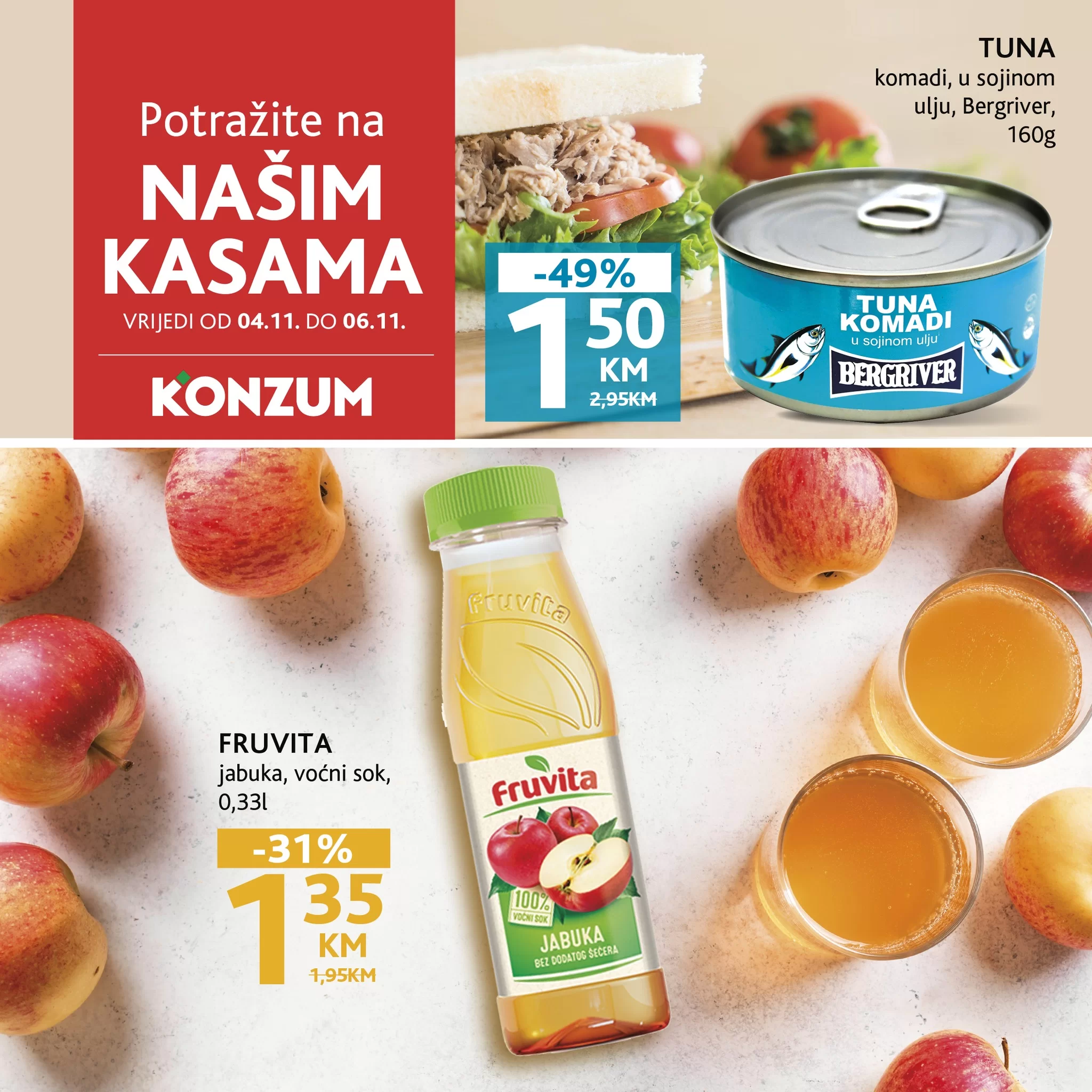 Konzum akcija na kasama 4-6.11.2024.