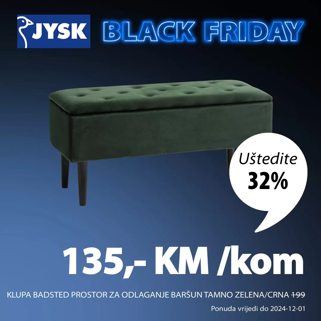 Jysk BLACK FRIDAY - sniženje do 1.12.2024.