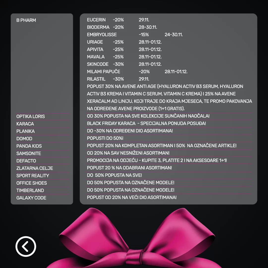 Aria Mall BLACK FRIDAY 29.11.2024.