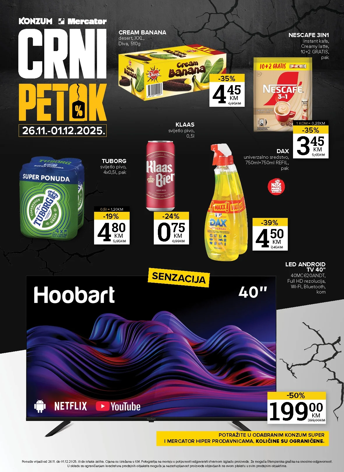 Konzum BLACK FRIDAY 26.11-1.12.2025.