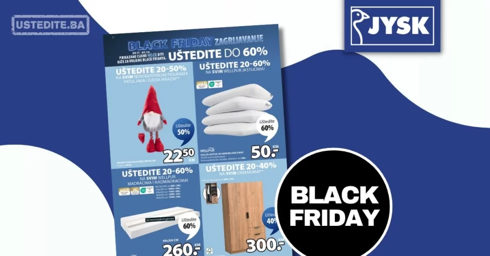 Jysk BLACK FRIDAY 20.11-1.12.2024.