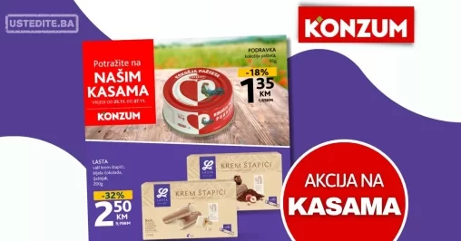 Konzum AKCIJA NA KASAMA 25-27.11.2024.