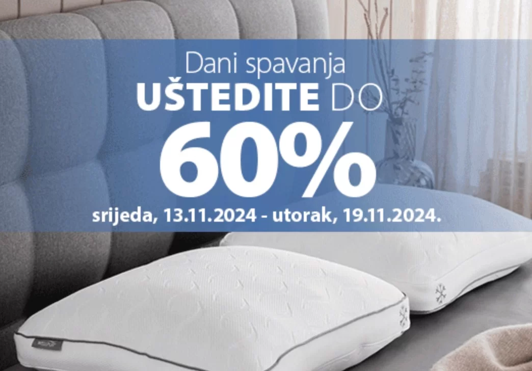 Jysk akcija DANI SPAVANJA 13-19.11.2024. 