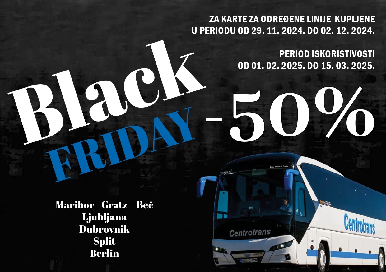 Black Friday za putoholičare – popust od 50% na autobuske karte