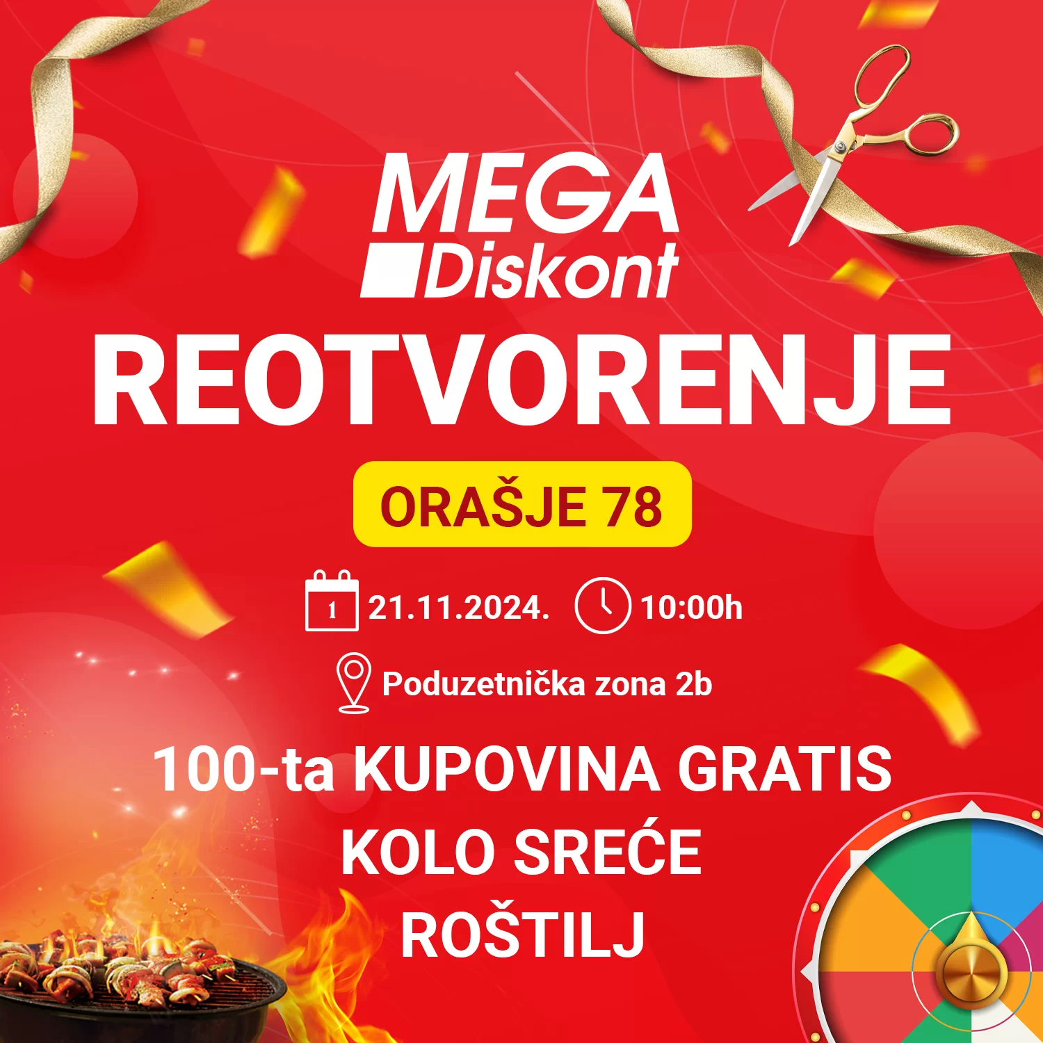 Mega Diskont ORAŠJE - VELIKO REOTVORENJE 21.11.2024.