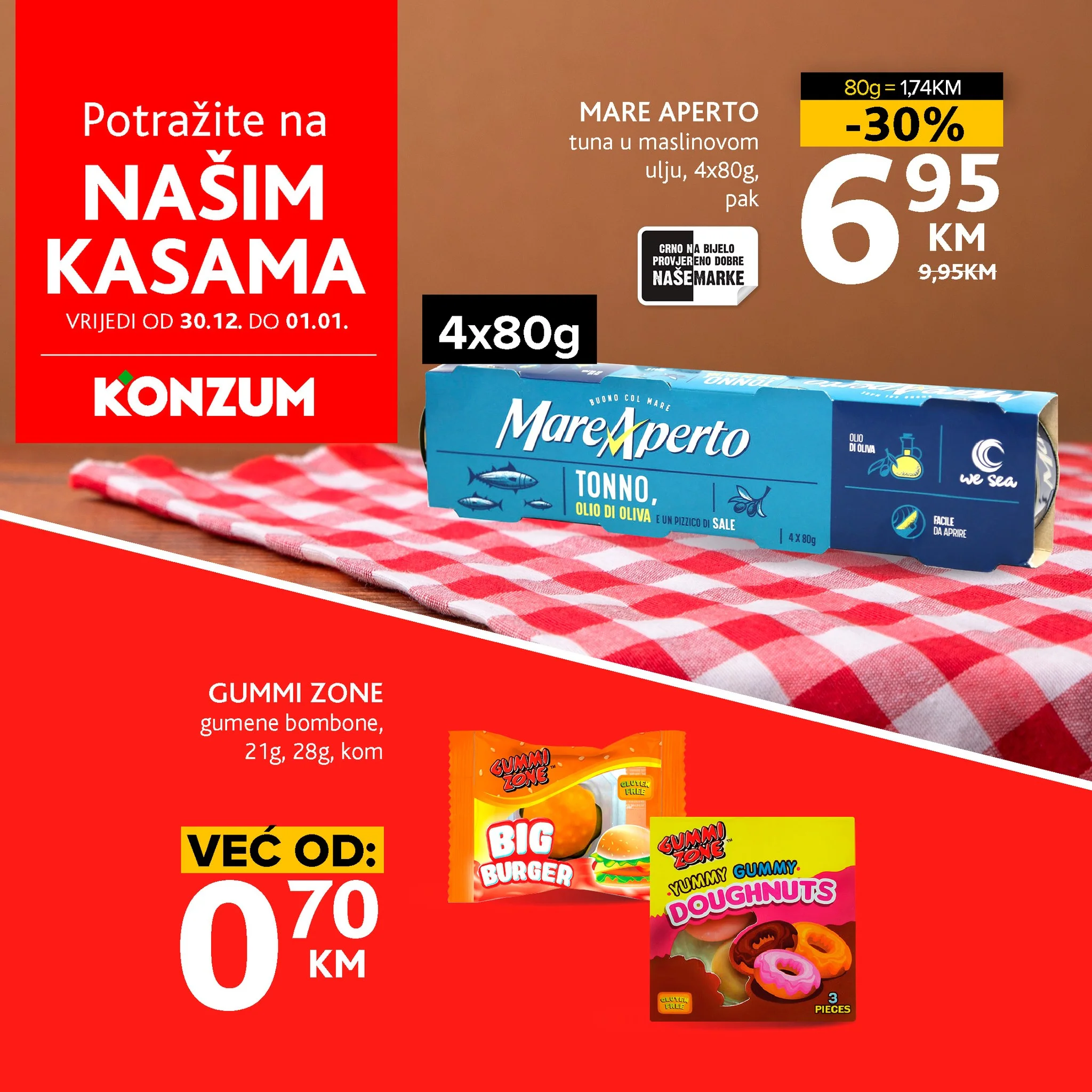 Konzum AKCIJA NA KASAMA 