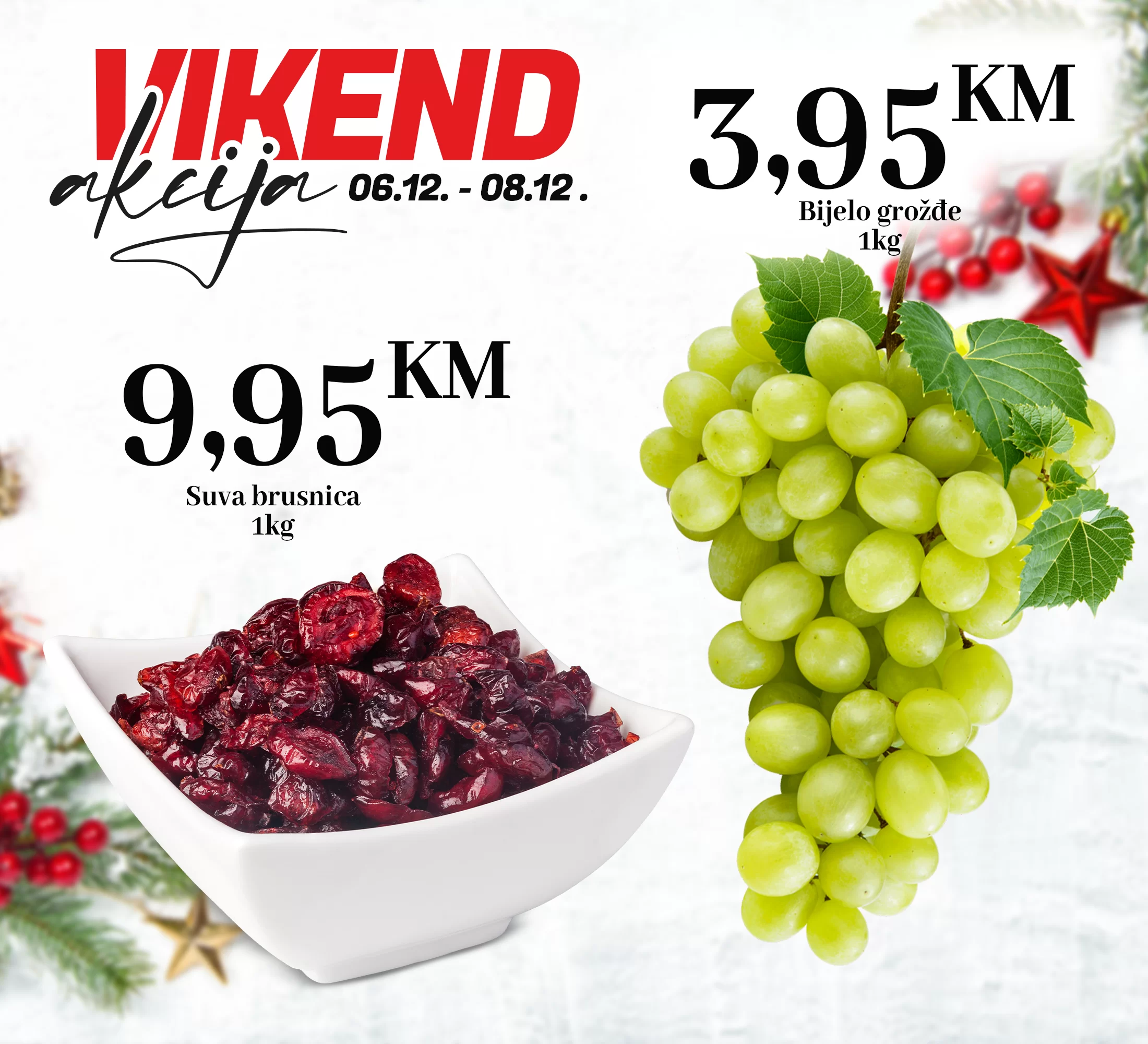 Kort vikend akcija 6-8.12.2024.