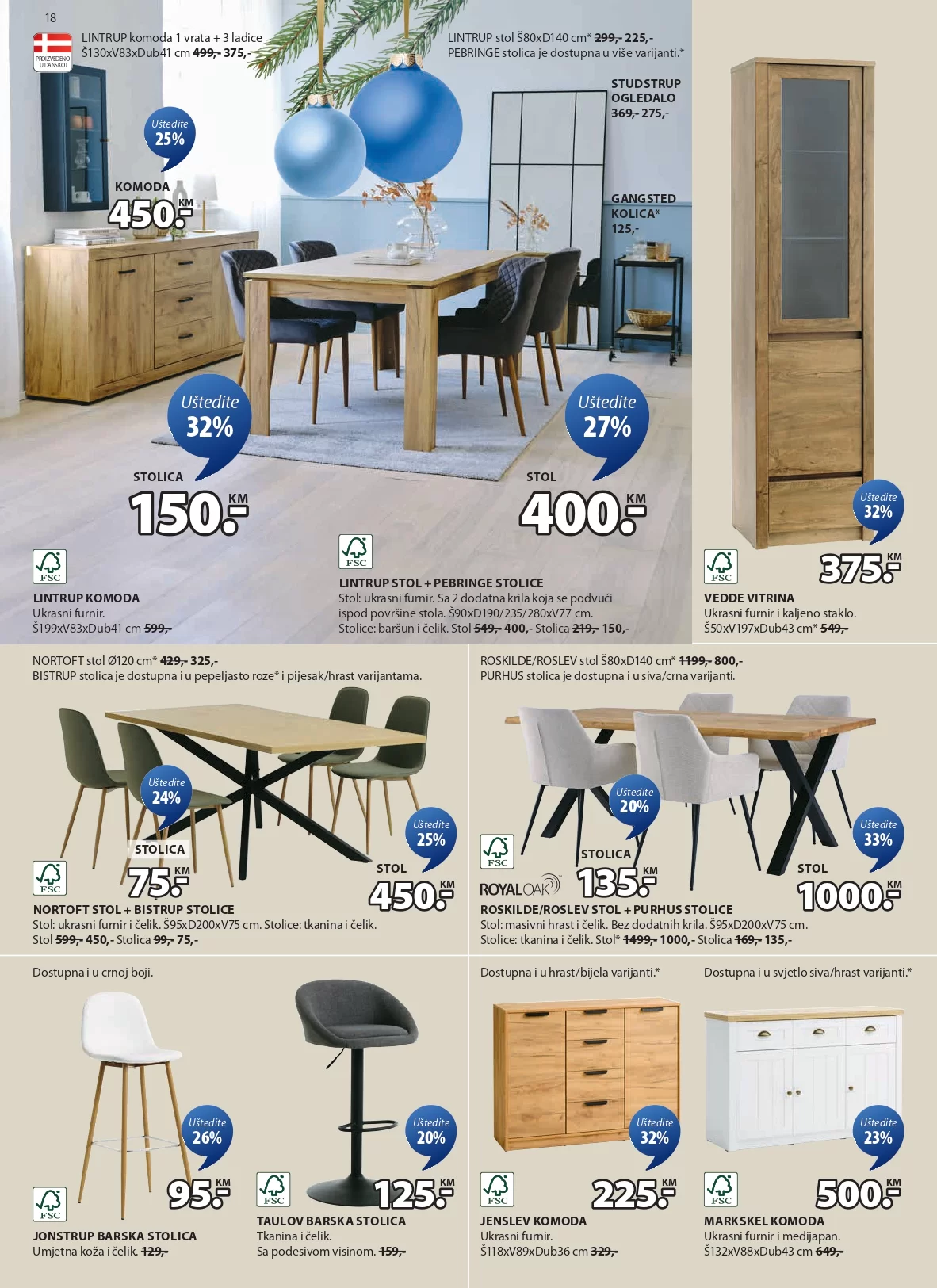 Jysk katalog 11-24.12.2024. - 19 - Dekorativni elementi za dom, uključujući svijećnjake i zavjese