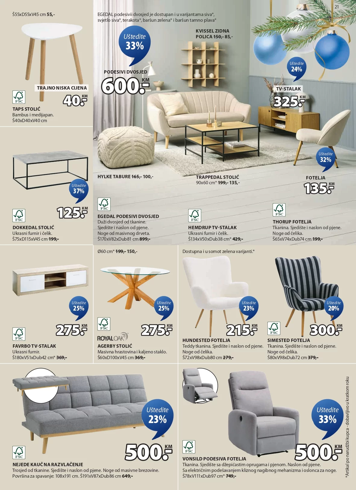 Jysk katalog 11-24.12.2024. - 22 - Dekorativni elementi za dom, uključujući svijećnjake i zavjese