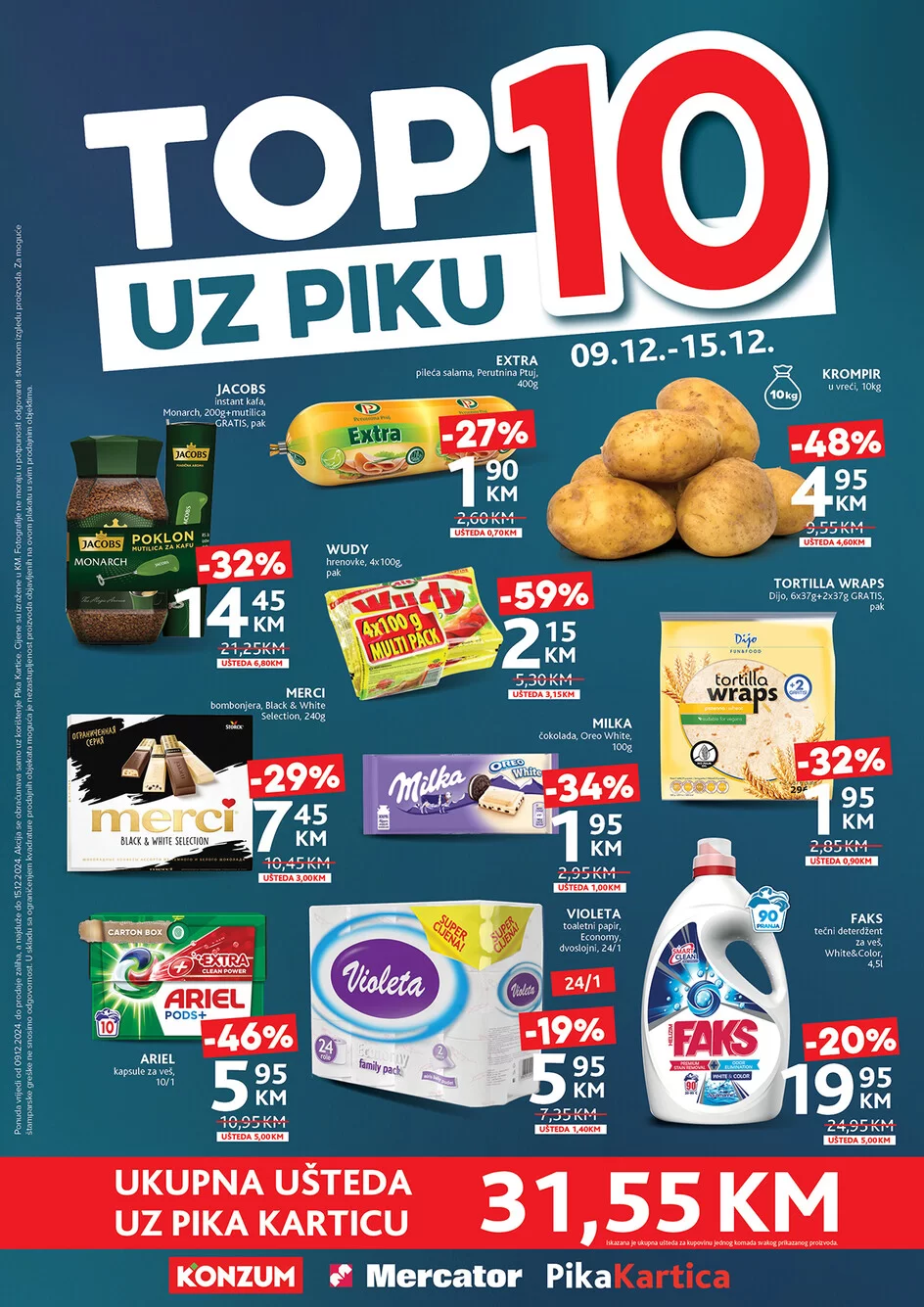Konzum katalog TOP 10 uz PIKU 9-15.12.2024.