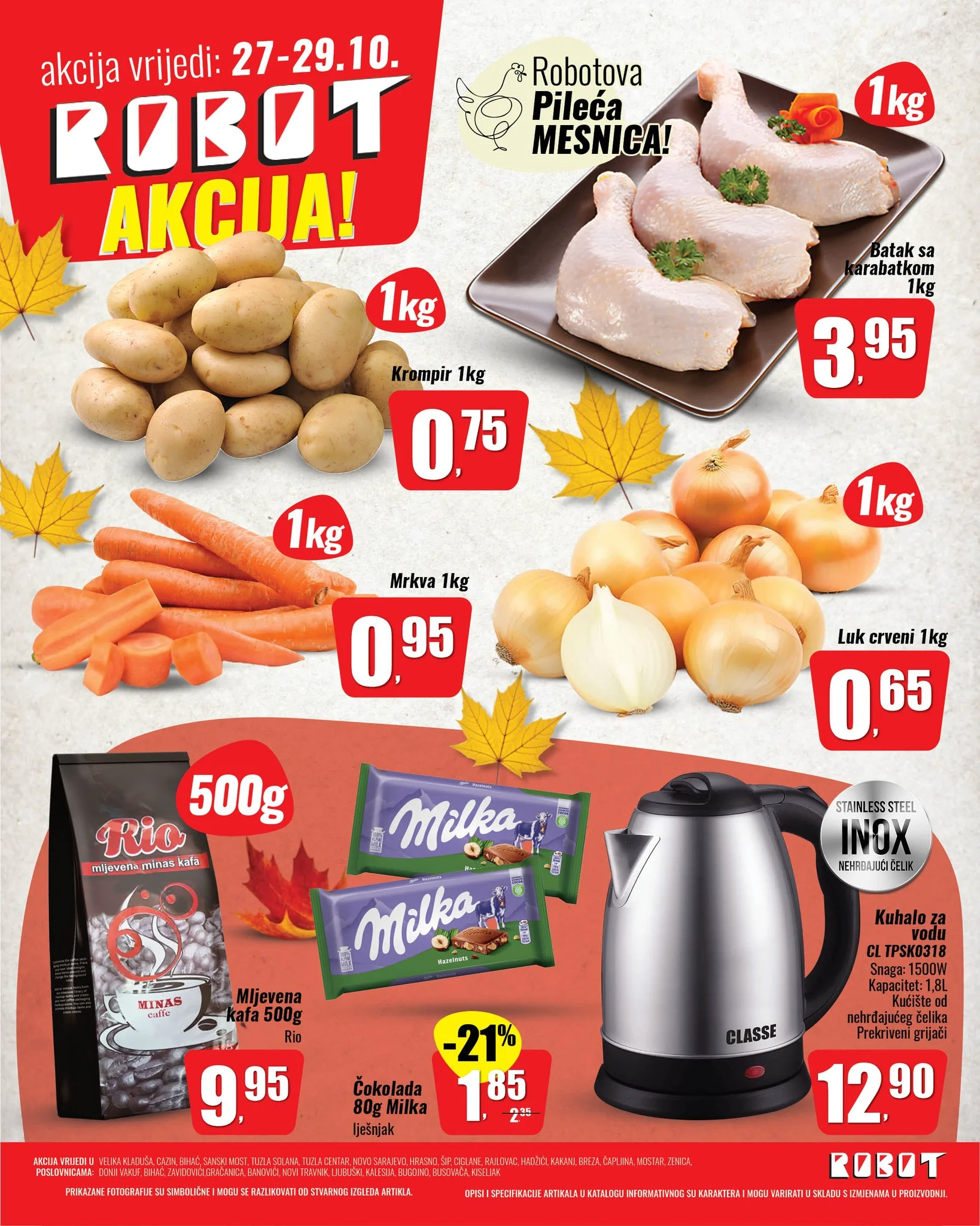 Robot akcija za početak sedmice 27-29.10.2025.