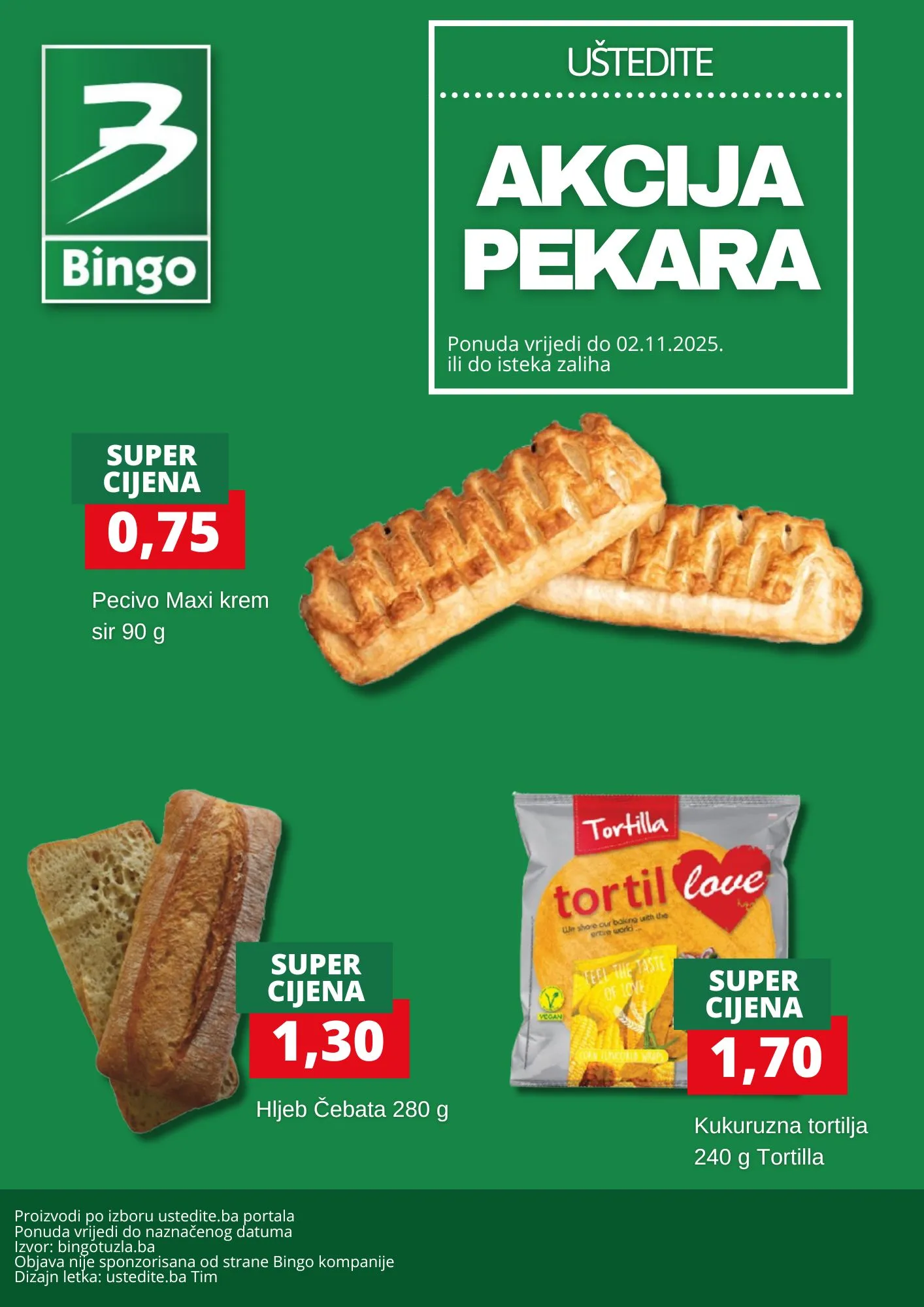 Bingo AKCIJA pekara ~ SVJEŽA PONUDA