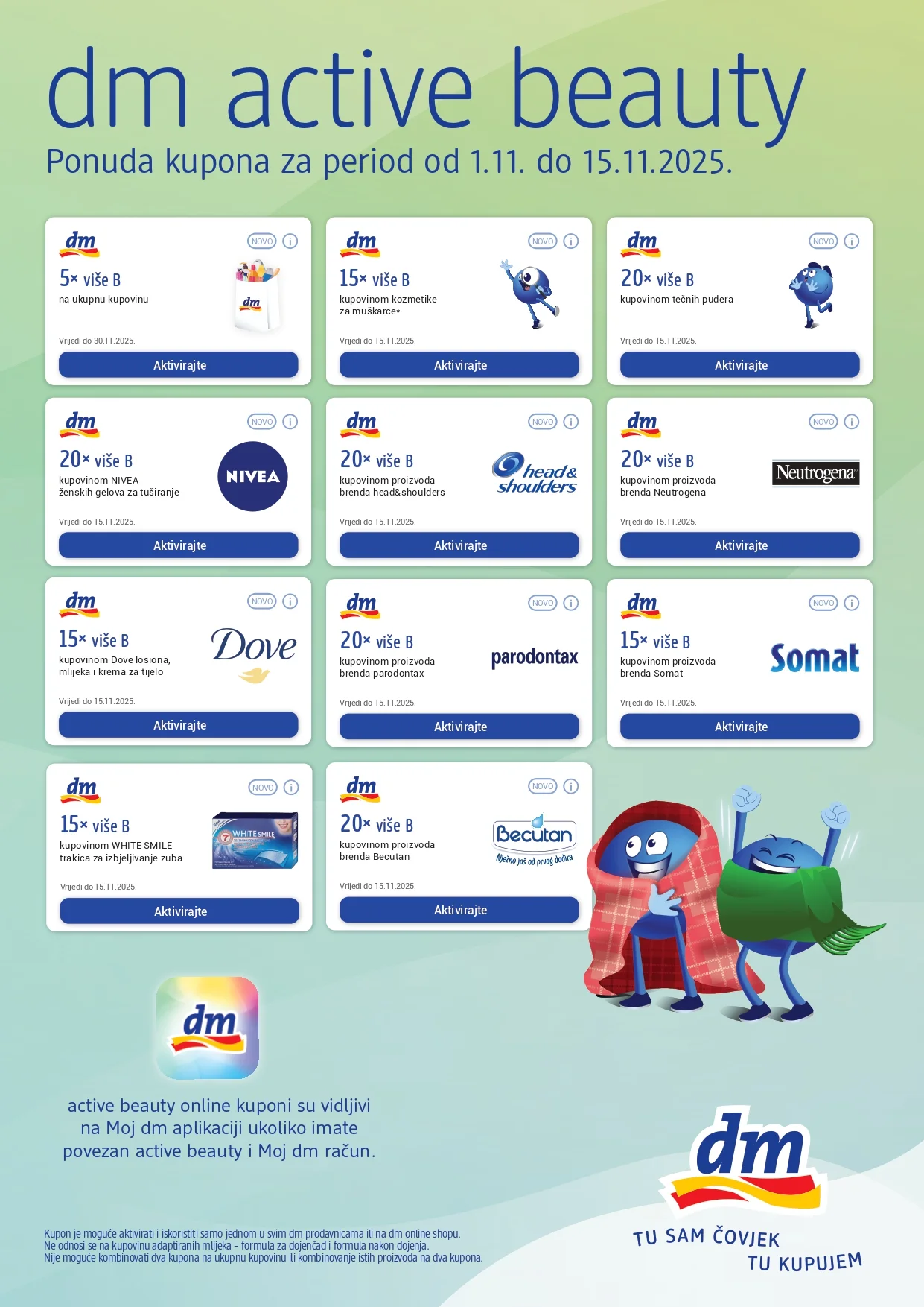 dm KUPONI – dm active beauty – akcija do 15.11.2025.