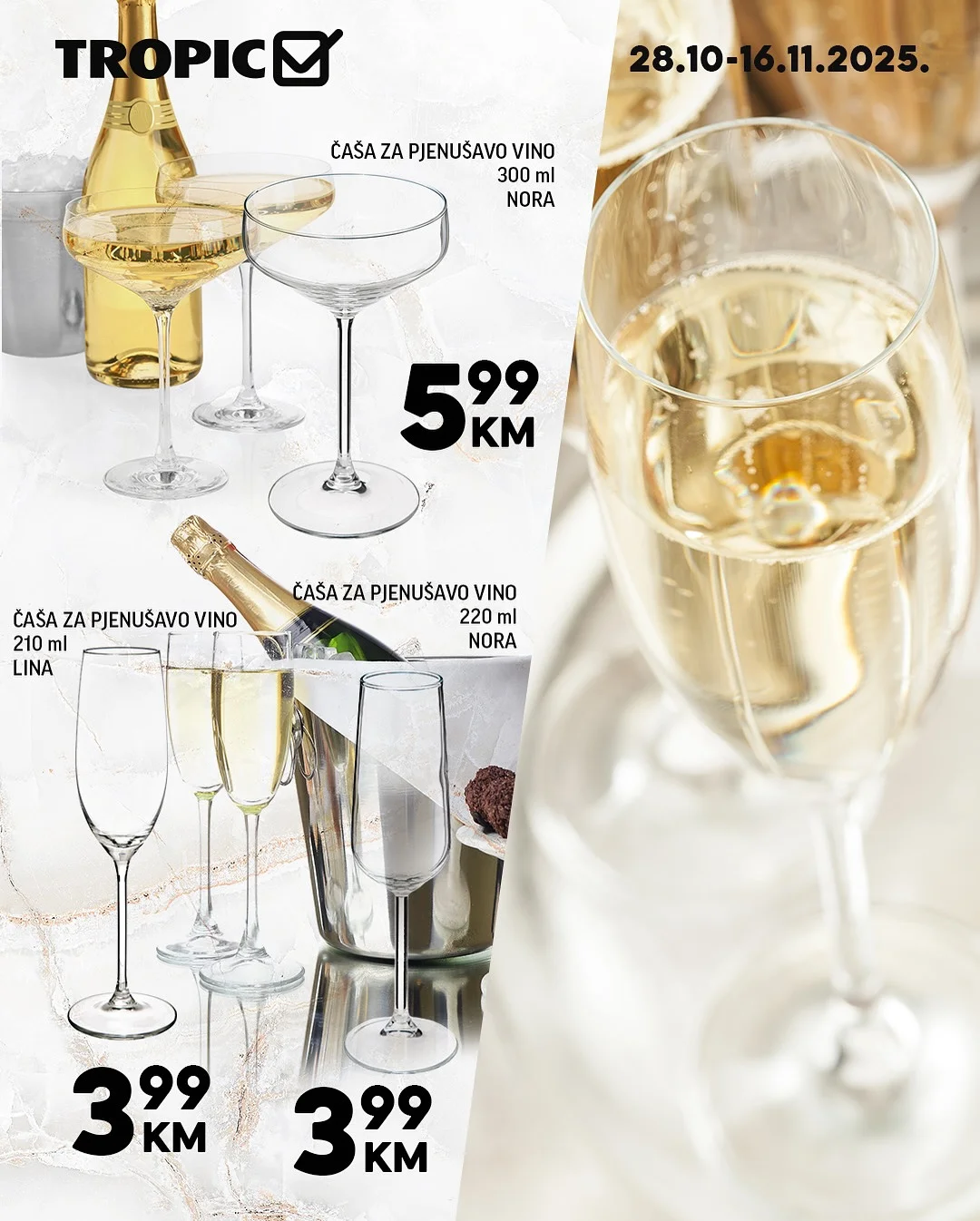 Tropic akcija ČAŠE 4+2 GRATIS 28.10-16.11.2025.