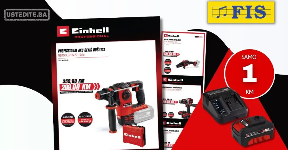 Fis & Einhell VELIKA JESENSKA AKCIJA do 9. 11.2025.
