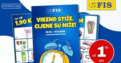Fis akcija VEĆ OD 1,90 KM 30.10-1.11.2025.