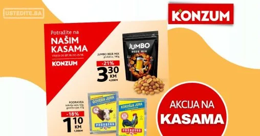 Konzum AKCIJA NA KASAMA 27-29.10.2025.