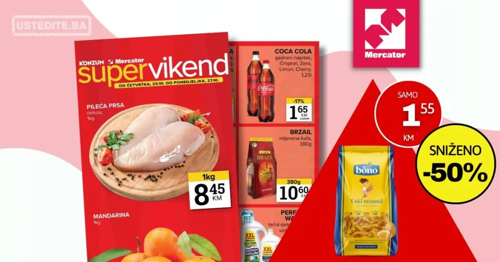 Mercator vikend akcija 23-27.10.2025.