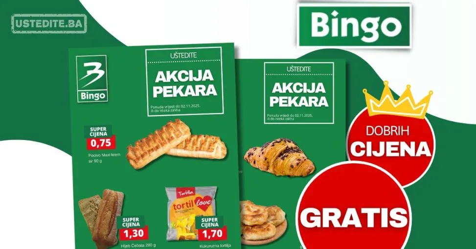 Bingo AKCIJA pekara ~ SVJEŽA PONUDA
