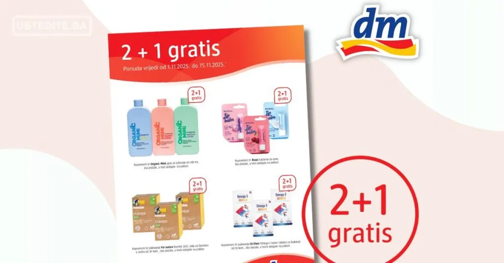 dm 2+1 GRATIS 1-15.11.2025.