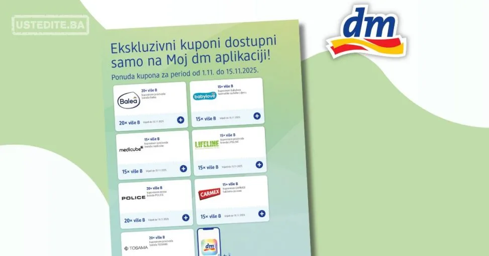 dm Ekskluzivni kuponi 1-15.11.2025.