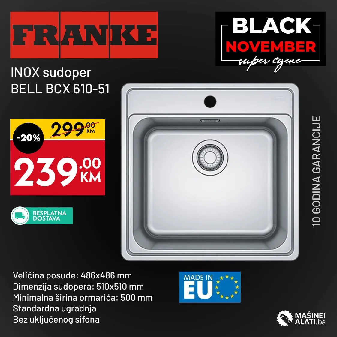 Mašine i alati BLACK NOVEMBER do 30.11.2025.