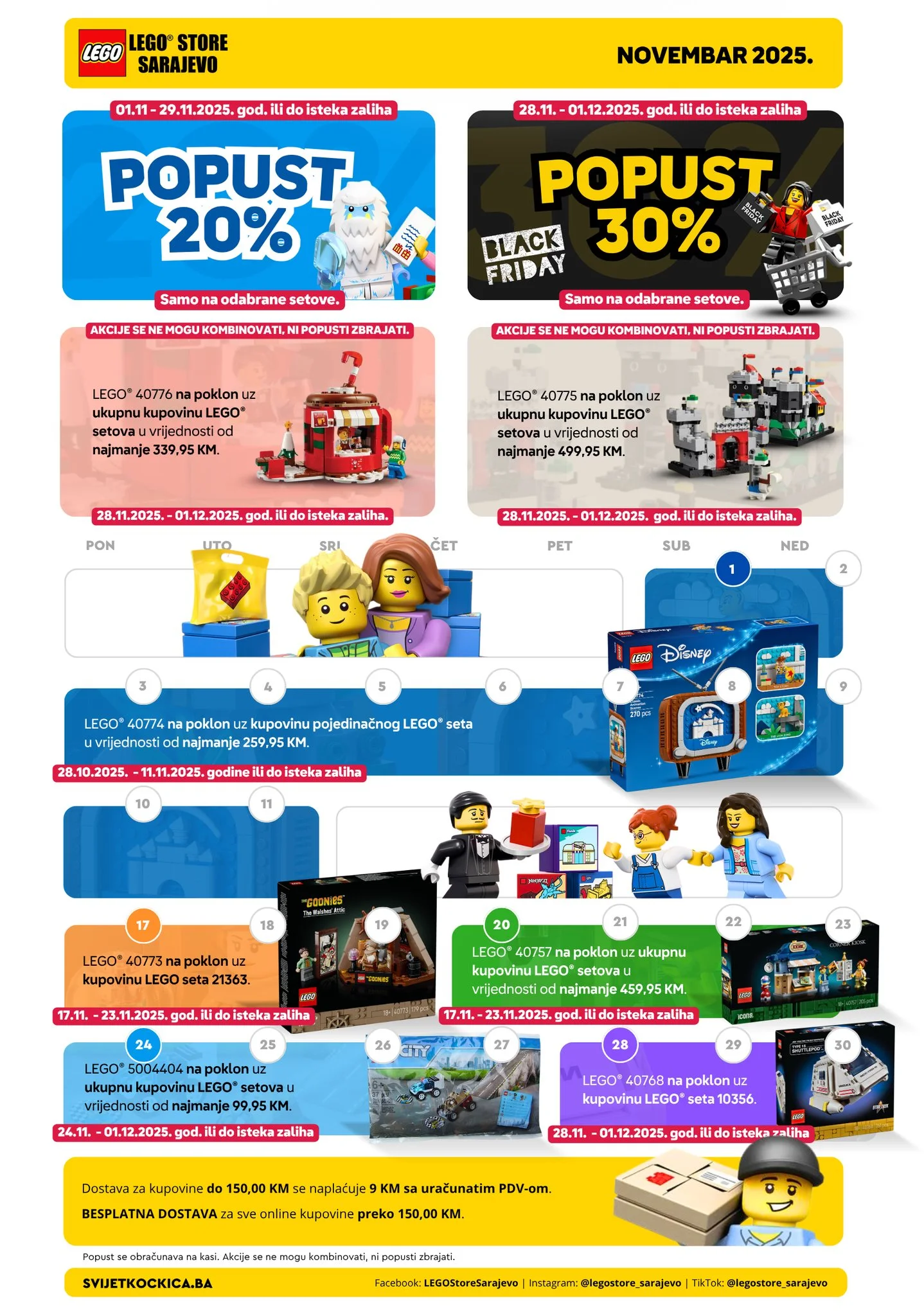 LEGO Store SNIŽENJE 1.11-1.12.2025.