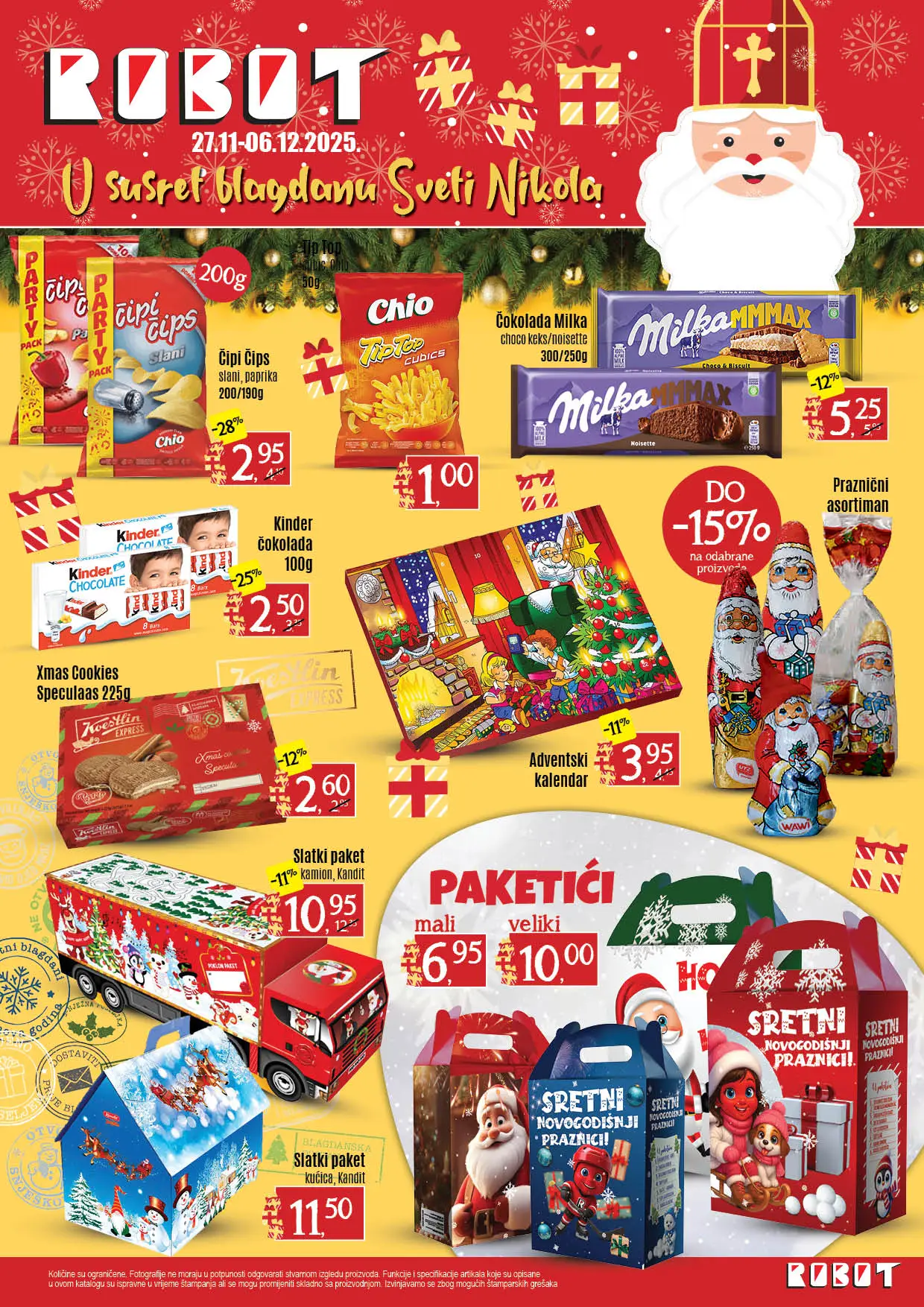 Robot akcija – blagdanska ponuda paketića i igračaka 27.11–6.12.2025.