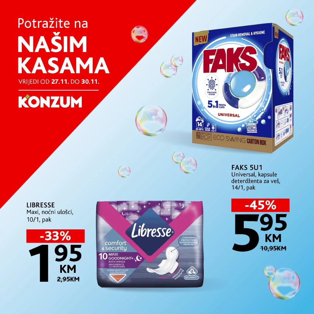 Konzum AKCIJA NA KASAMA 27-30.11.2025.